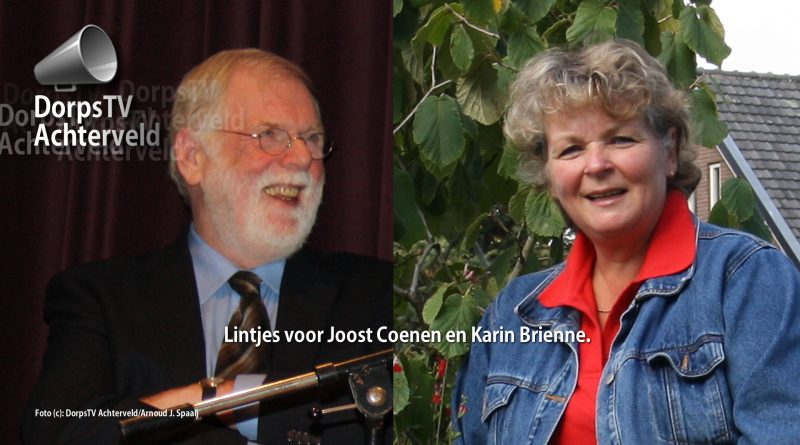 Koninklijke lintjes 2017 voor Joost Coenen en Karin Brienne.