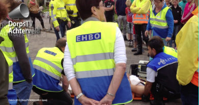 EHBO in actie tijdnens Tour de Junior.